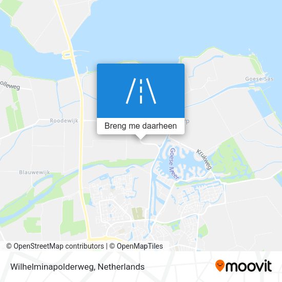 Wilhelminapolderweg kaart