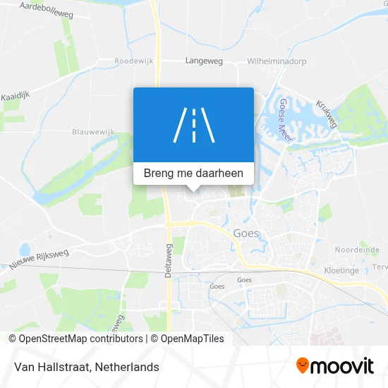 Van Hallstraat kaart