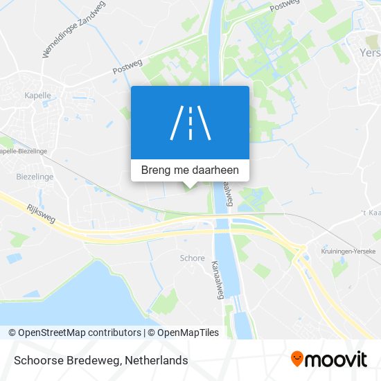 Schoorse Bredeweg kaart