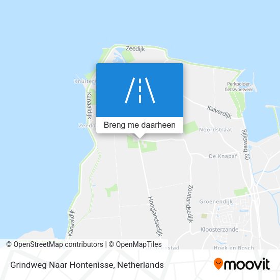Grindweg Naar Hontenisse kaart