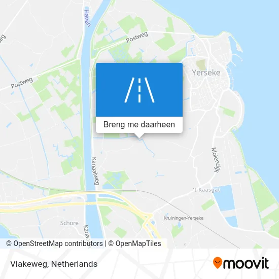 Vlakeweg kaart