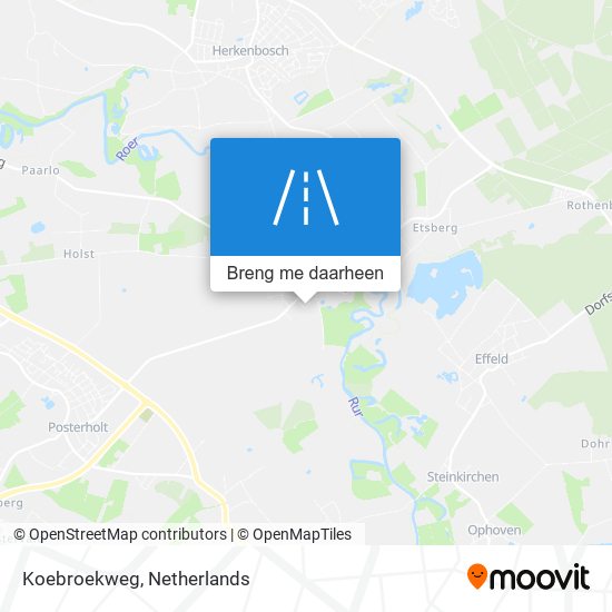 Koebroekweg kaart