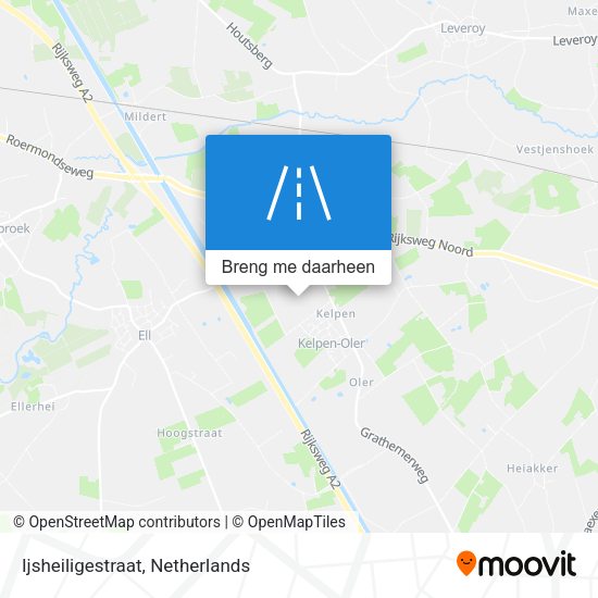 Ijsheiligestraat kaart