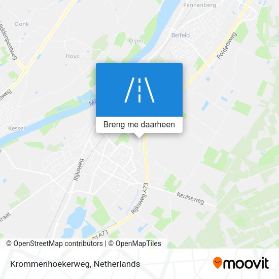 Krommenhoekerweg kaart