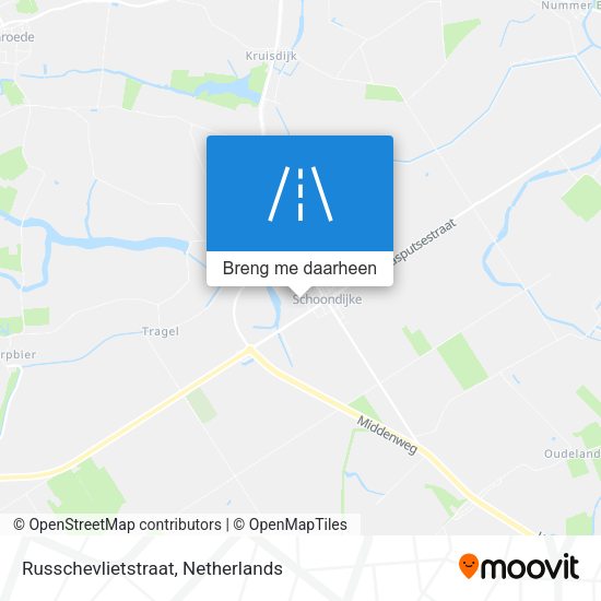 Russchevlietstraat kaart