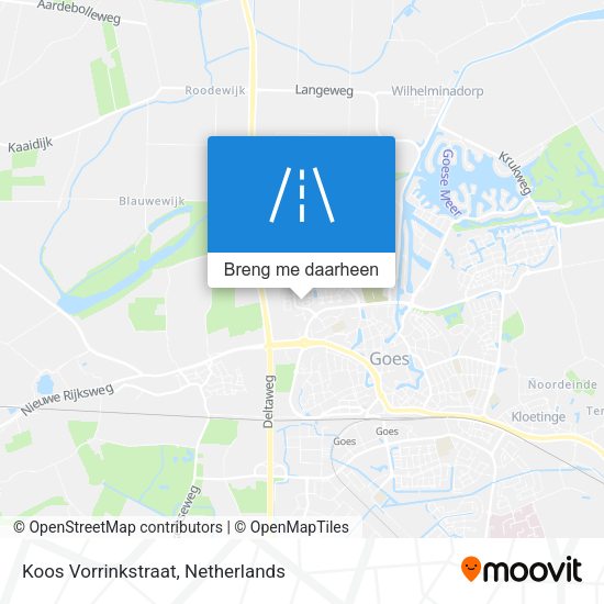 Koos Vorrinkstraat kaart