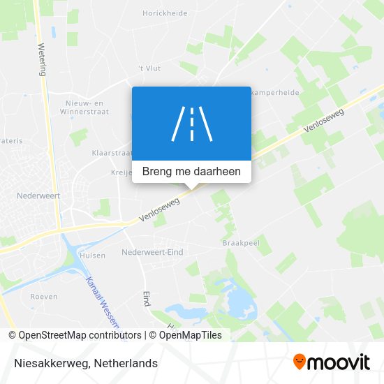 Niesakkerweg kaart