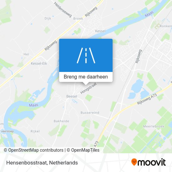 Hensenbosstraat kaart
