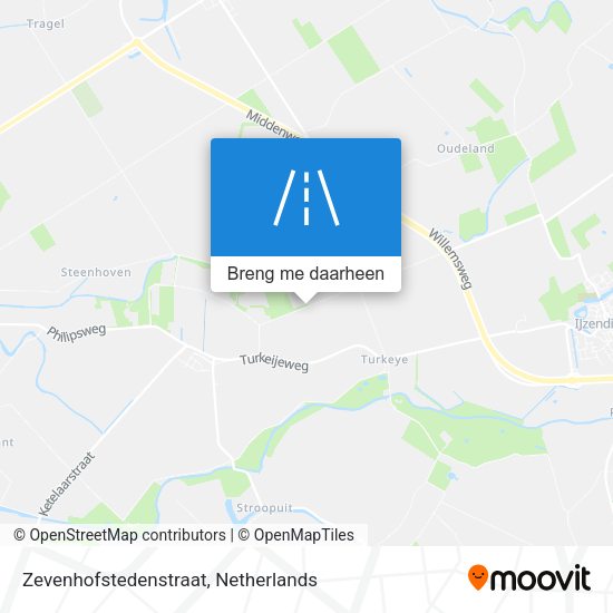 Zevenhofstedenstraat kaart