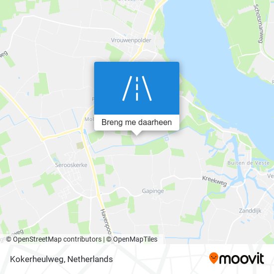 Kokerheulweg kaart