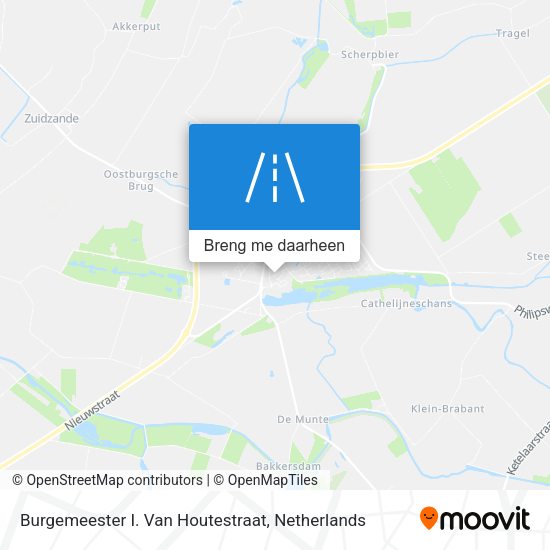 Burgemeester I. Van Houtestraat kaart