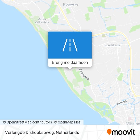 Verlengde Dishoekseweg kaart