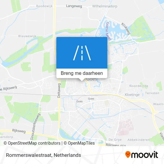 Rommerswalestraat kaart