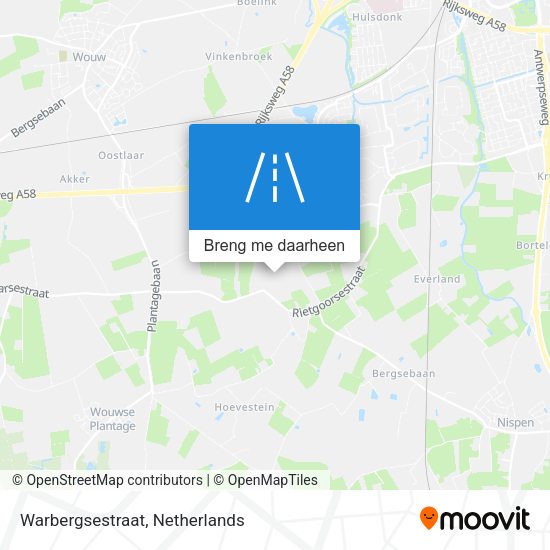 Warbergsestraat kaart