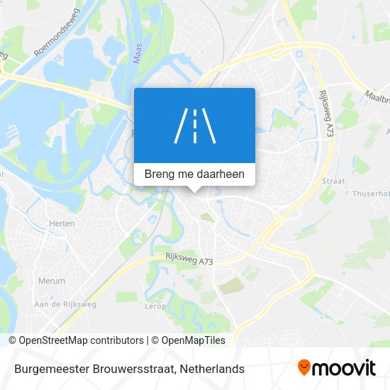 Burgemeester Brouwersstraat kaart