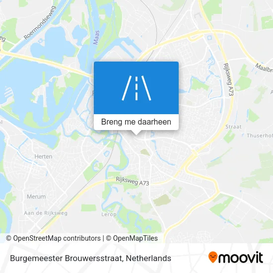 Burgemeester Brouwersstraat kaart