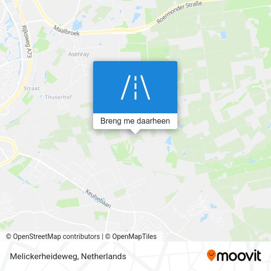 Melickerheideweg kaart