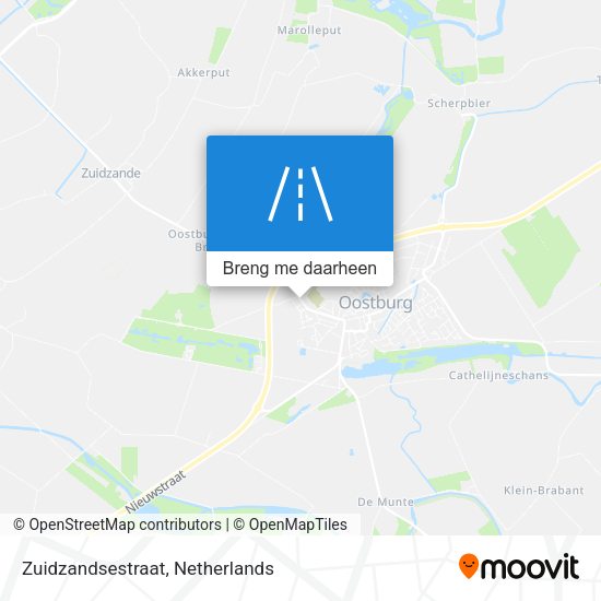 Zuidzandsestraat kaart