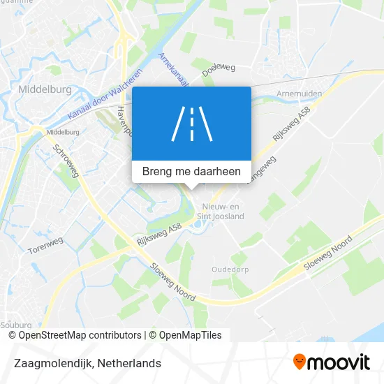 Zaagmolendijk kaart