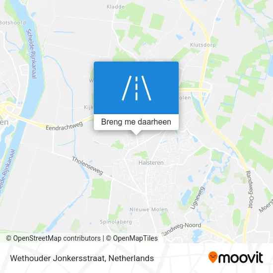 Wethouder Jonkersstraat kaart