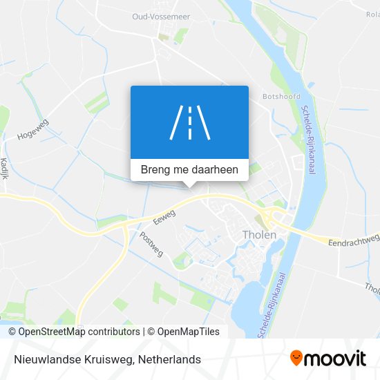 Nieuwlandse Kruisweg kaart