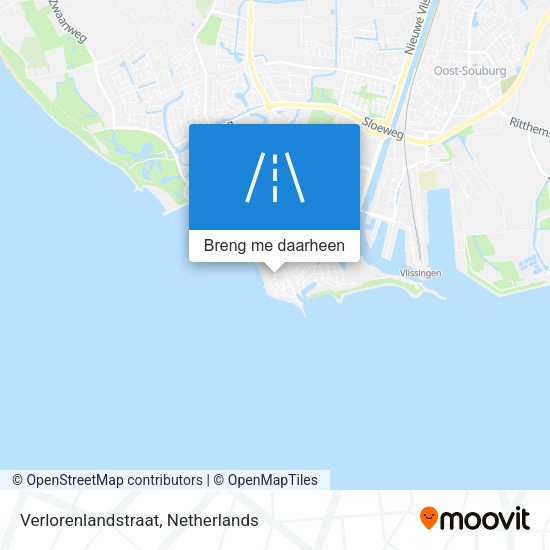 Verlorenlandstraat kaart