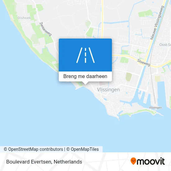 Boulevard Evertsen kaart