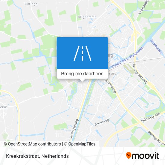 Kreekrakstraat kaart