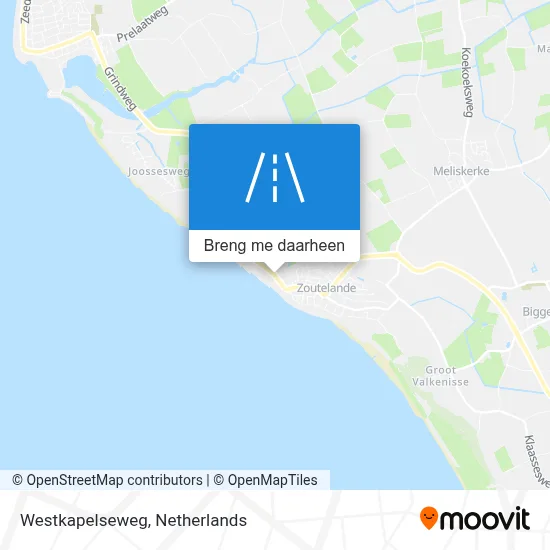 Westkapelseweg kaart