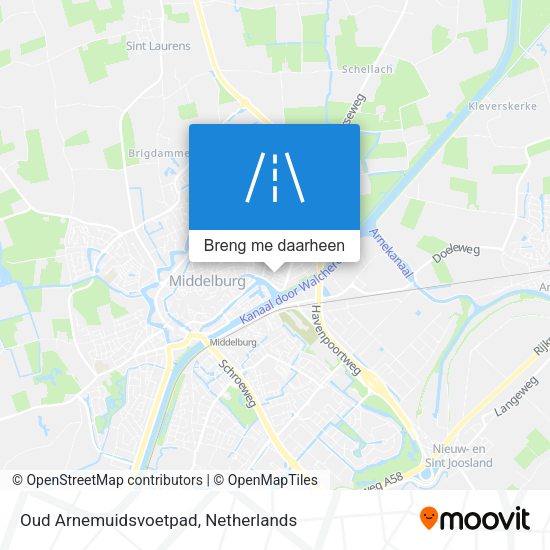 Oud Arnemuidsvoetpad kaart