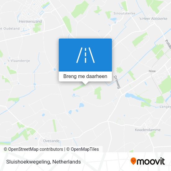 Sluishoekwegeling kaart