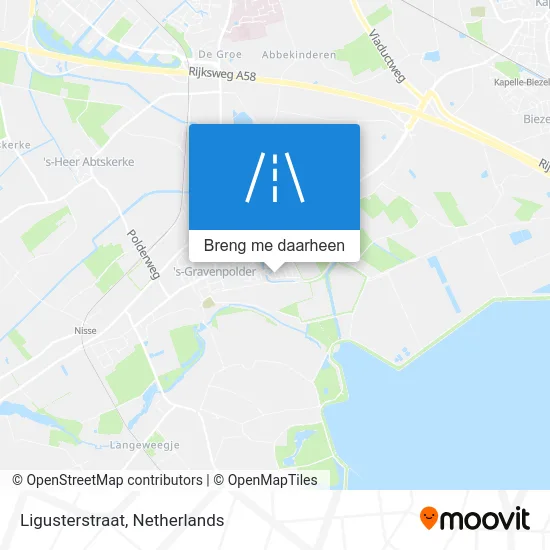 Ligusterstraat kaart