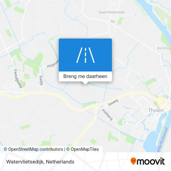 Watervlietsedijk kaart