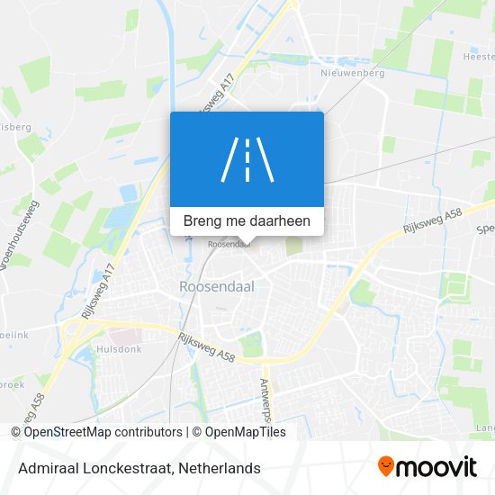 Admiraal Lonckestraat kaart