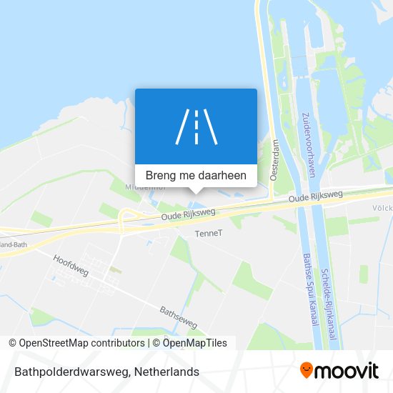 Bathpolderdwarsweg kaart