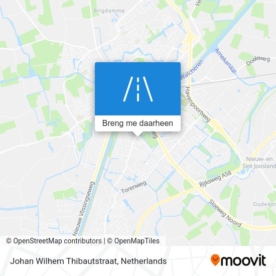Johan Wilhem Thibautstraat kaart