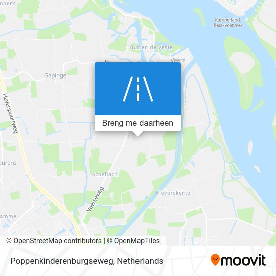 Poppenkinderenburgseweg kaart