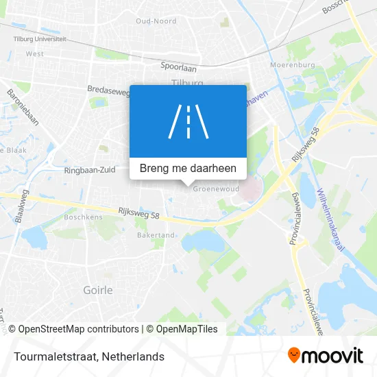 Tourmaletstraat kaart