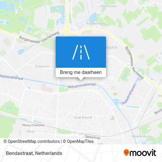 Bendastraat kaart