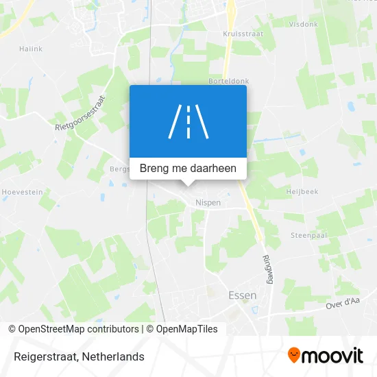 Reigerstraat kaart