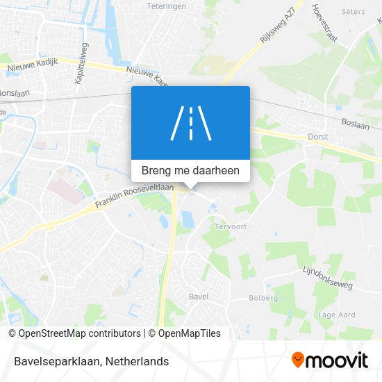 Bavelseparklaan kaart