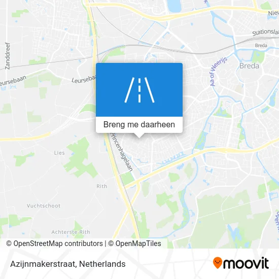 Azijnmakerstraat kaart