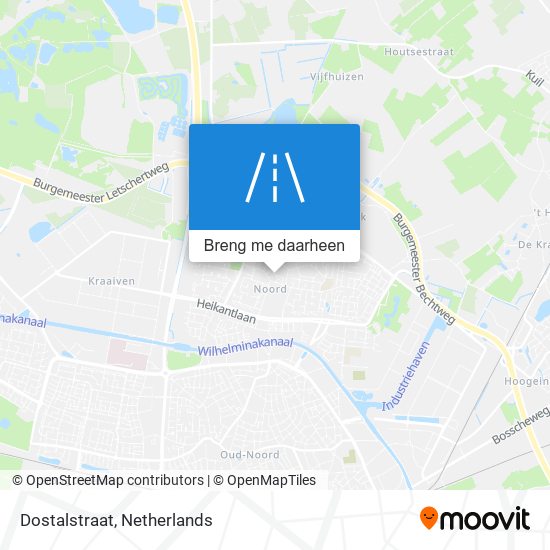 Dostalstraat kaart