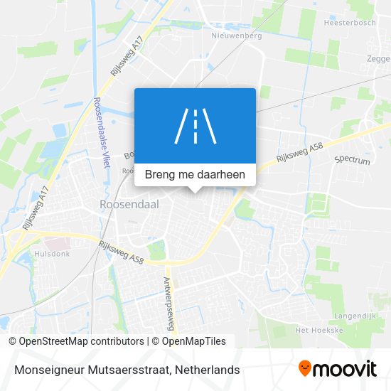 Monseigneur Mutsaersstraat kaart