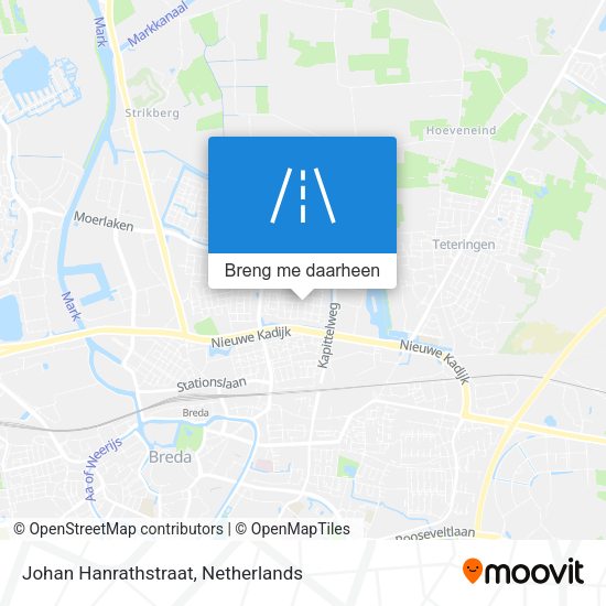 Johan Hanrathstraat kaart