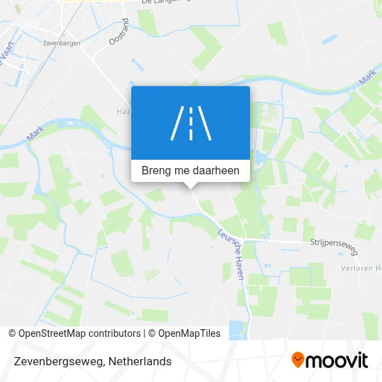 Zevenbergseweg kaart