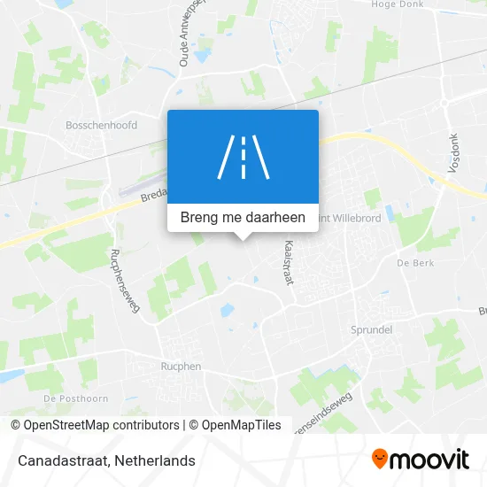 Canadastraat kaart