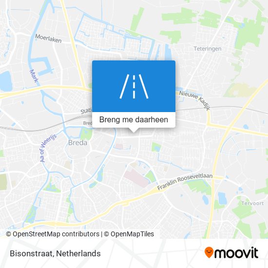 Bisonstraat kaart