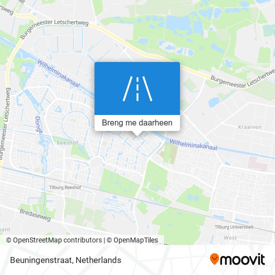 Beuningenstraat kaart