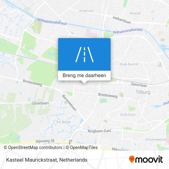 Kasteel Maurickstraat kaart